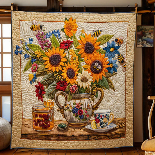 Flower Pot Quilt Blanket
