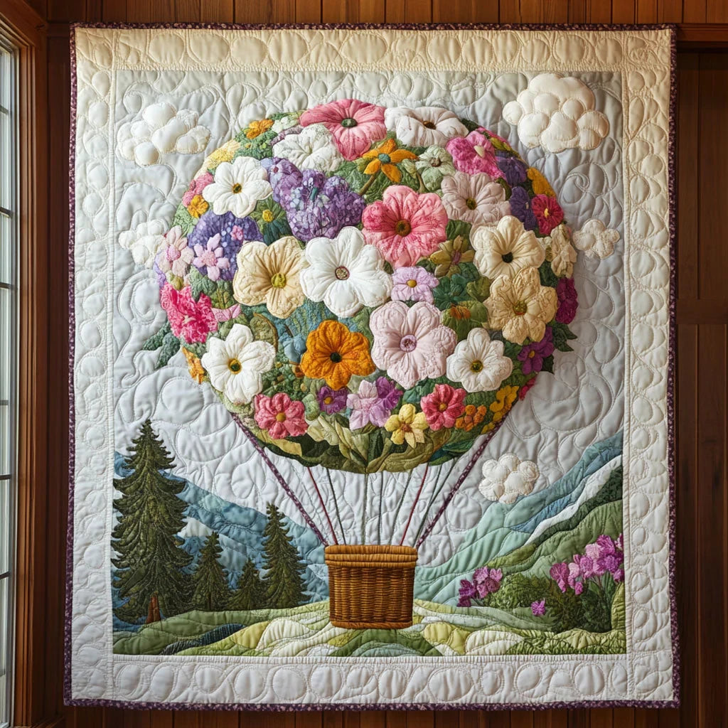 Flower Up To Sky Quilt Blanket