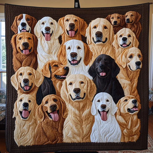 Fluffy Gold Quilt Blanket