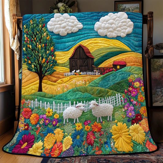 Fluffy Meadow Quilt Blanket