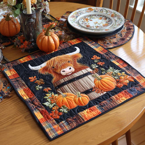 Fluffy Moo Mood Quilted Table Topper