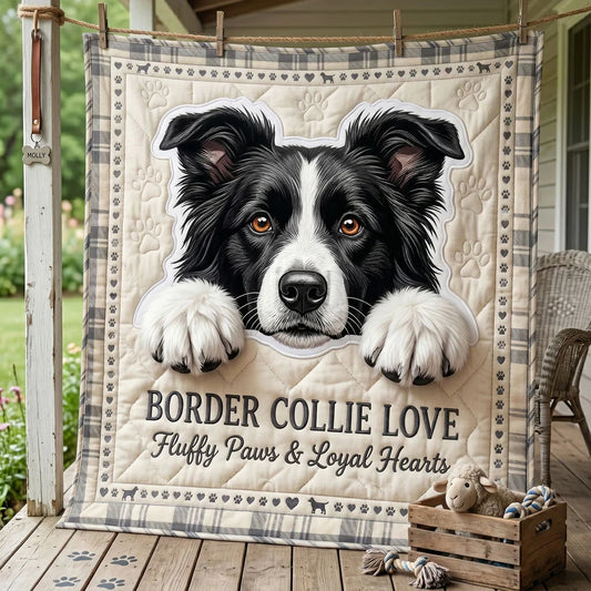 Fluffy Paws And Loyal Hearts Quilt Blanket