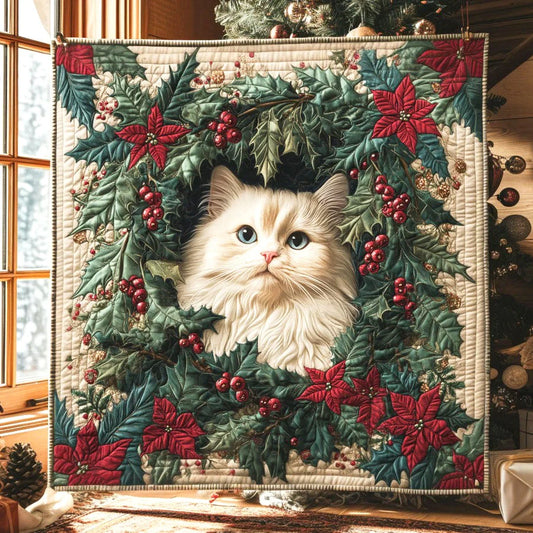 Fluffy Ragdoll Cat Quilt Blanket