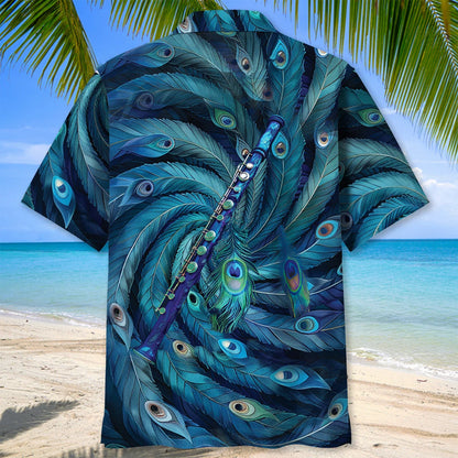 Flute Peacock Hawaiian Shirt
