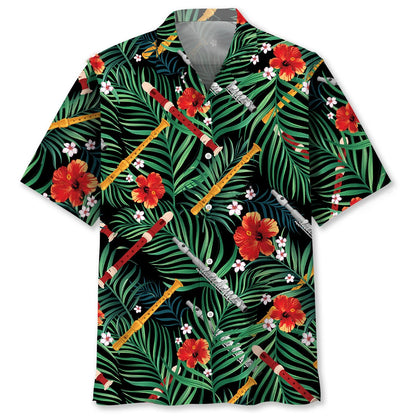 Flute Tropical Hawaiian Shirt