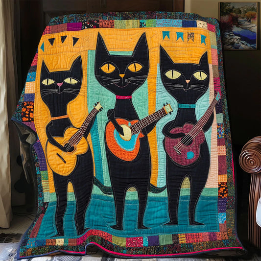 Folk Whiskers Quilt Blanket