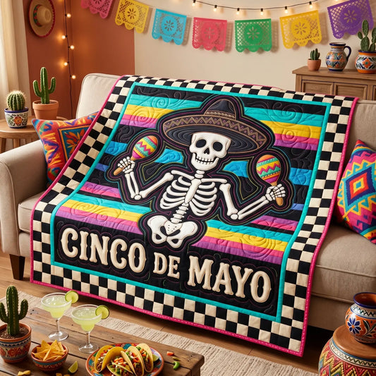 Folklorico Dancer Quilt Blanket