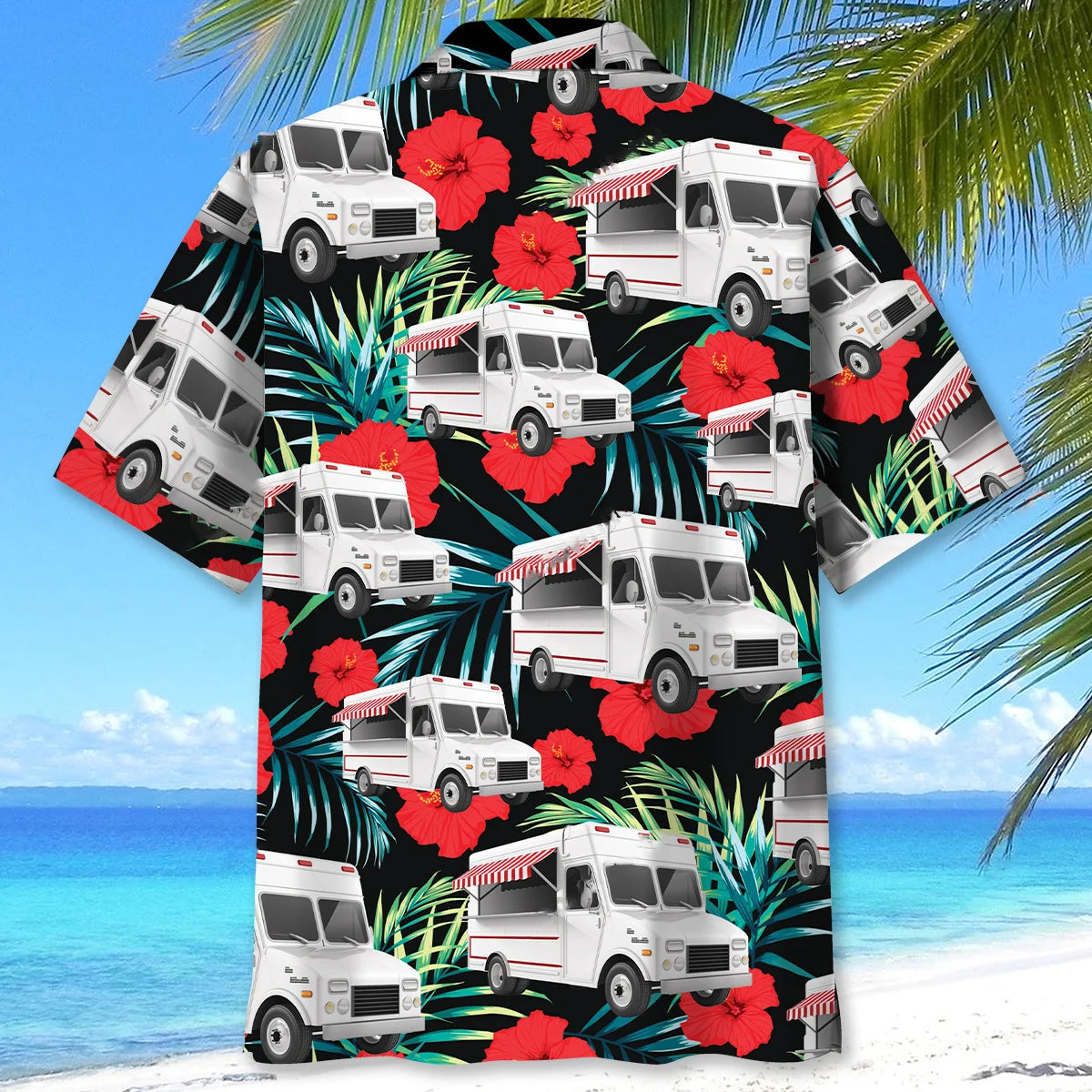 Food Truck Tropical Flower Hawaiian Shirt