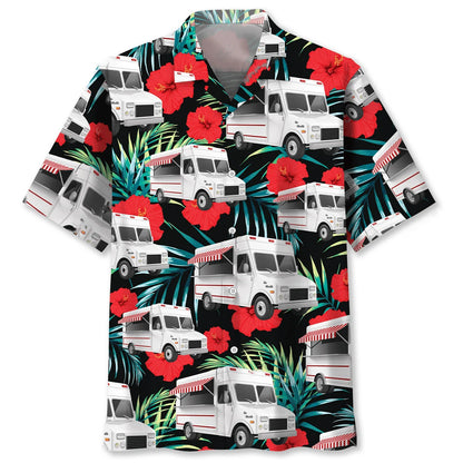Food Truck Tropical Flower Hawaiian Shirt