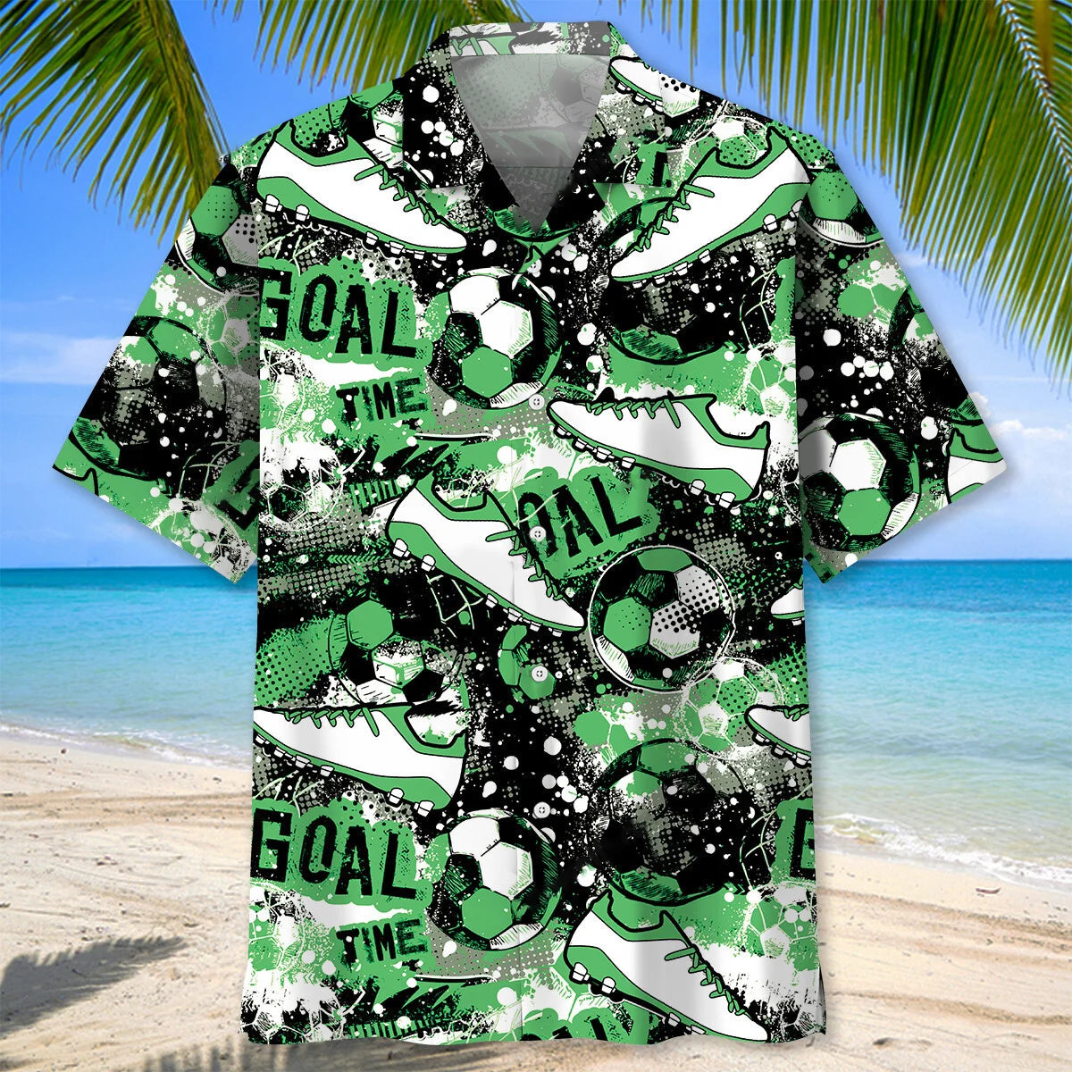 Football Green Hawaiian Shirt
