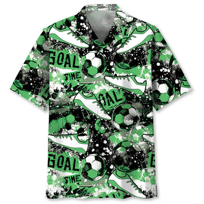 Football Green Hawaiian Shirt