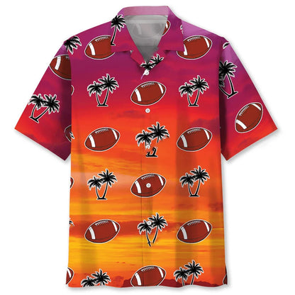 Football Palm Tree Hawaiian Shirt