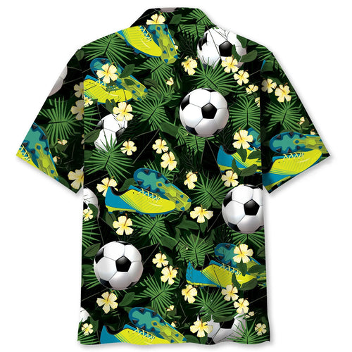Football Tropical Green Hawaiian Shirt