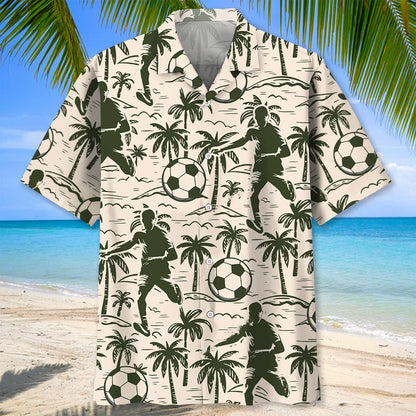 Football Tropical Palm Tree Hawaiian Shirt