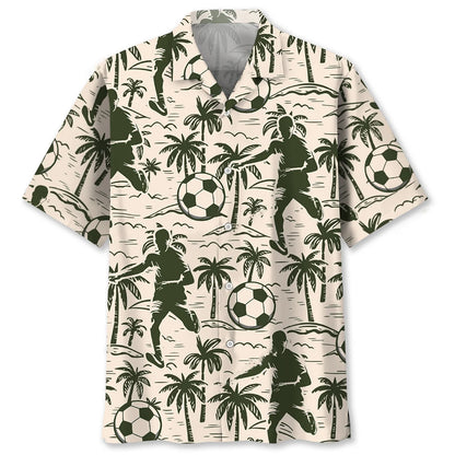 Football Tropical Palm Tree Hawaiian Shirt