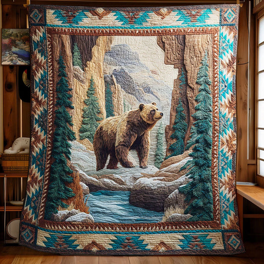 Forest Bear Quilt Blanket