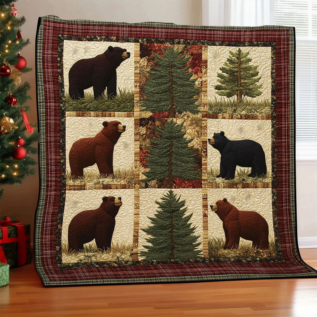 Forest Bear Quilt Blanket