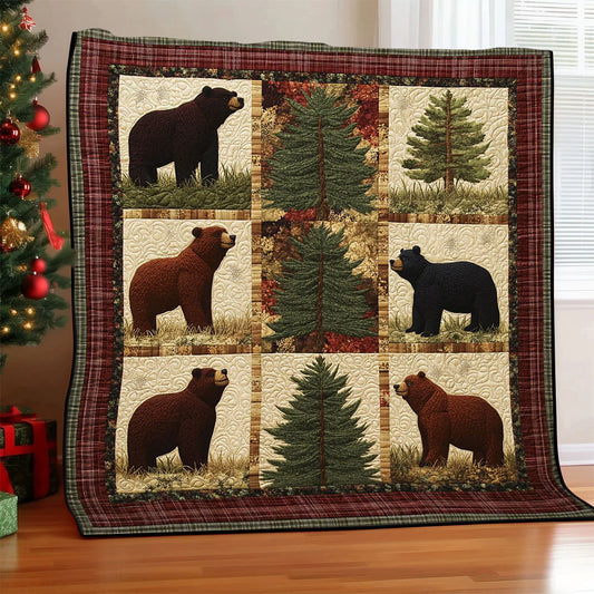 Forest Bear Quilt Blanket