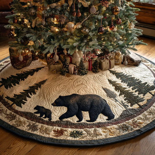 Forest Companions Christmas Quilted Tree Skirt