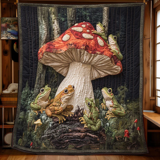 Forest Frogs Quilt Blanket