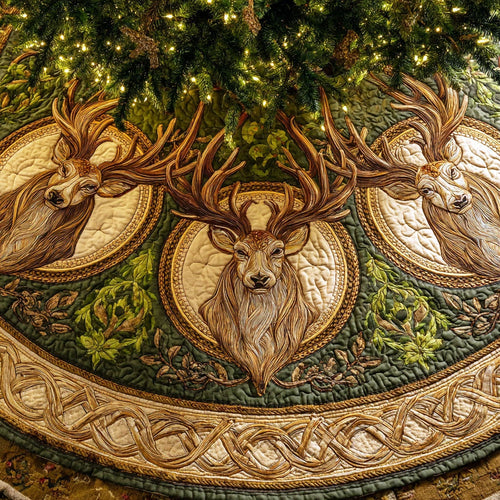 Forest Majesty Christmas Quilted Tree Skirt