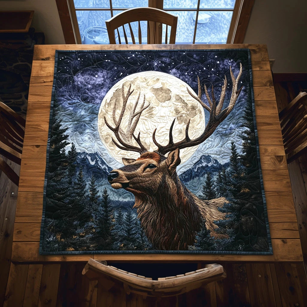 Forest Majesty Quilted Table Topper
