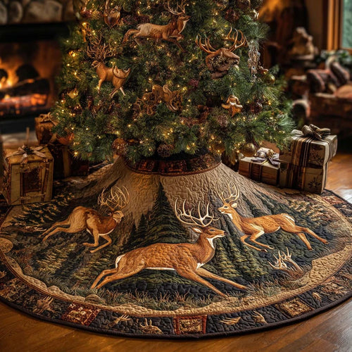 Forest Spirits Christmas Quilted Tree Skirt