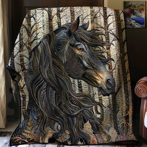 Forest Stallion Quilt Blanket