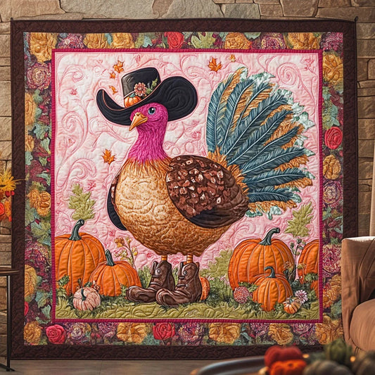 Forest Turkey Quilt Blanket