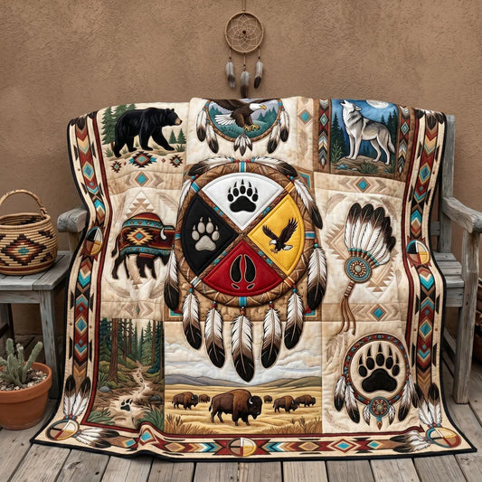 Four Sacred Nations Quilt Blanket