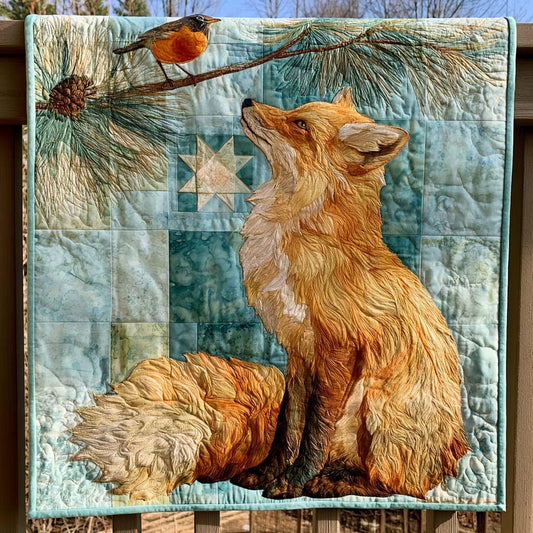 Fox Adventure Quilt Blanket - Quilted Blanket by OtterMia