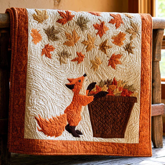 Fox Dreams Quilt Blanket - Quilted Blanket by OtterMia