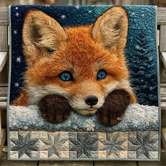 Fox Escape Quilt Blanket - Quilted Blanket by OtterMia