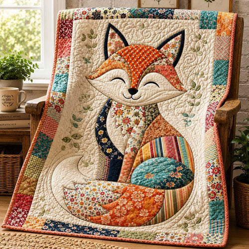 Fox Haven Quilt Blanket - Quilted Blanket by OtterMia