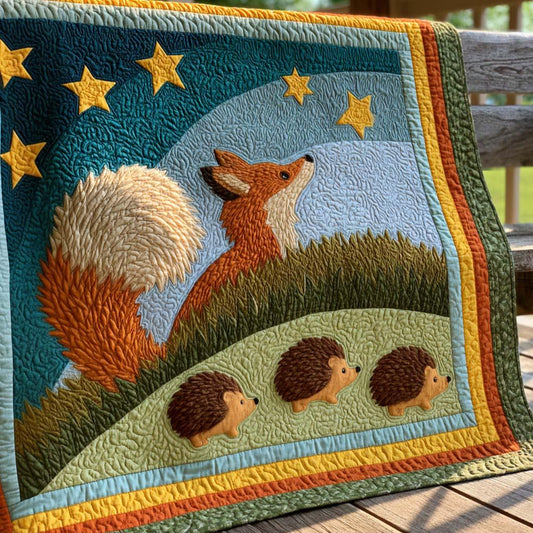 Fox Spirit Quilt Blanket - Quilted Blanket by OtterMia