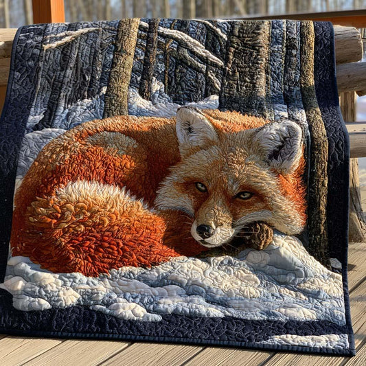 Fox Trails Quilt Blanket - Quilted Blanket by OtterMia