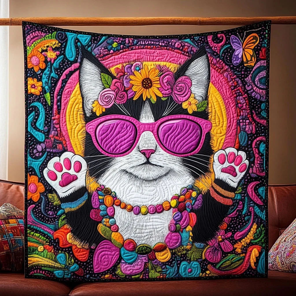 Free Spirit Cat Quilt Blanket