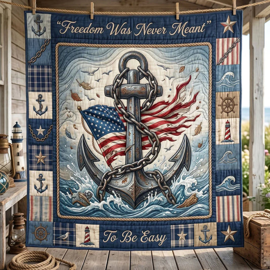 Freedom Anchor Harbor Quilt Blanket