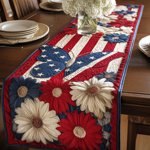 Freedom Petals Quilted Table Runner