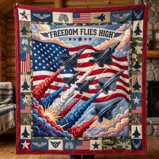 Freedom Skies Air Force Quilt Blanket