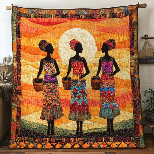 Freedom Woman Quilt Blanket