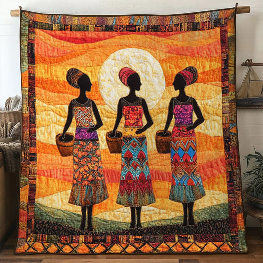 Freedom Woman Quilt Blanket