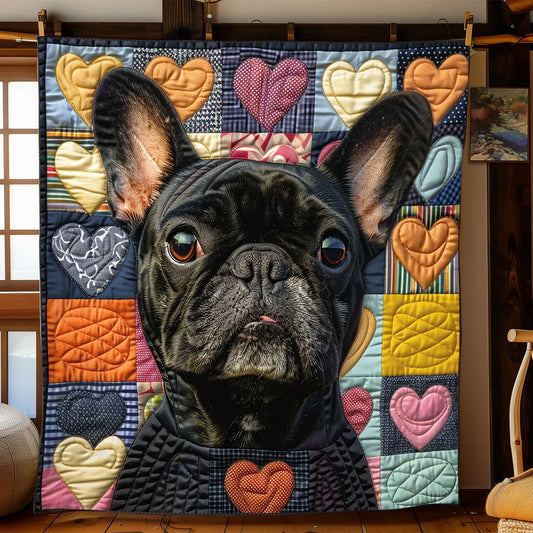 French Bulldog Patchwork Quilt Blanket