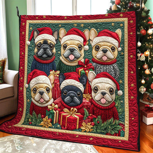 French Bulldog Wishes Quilt Blanket