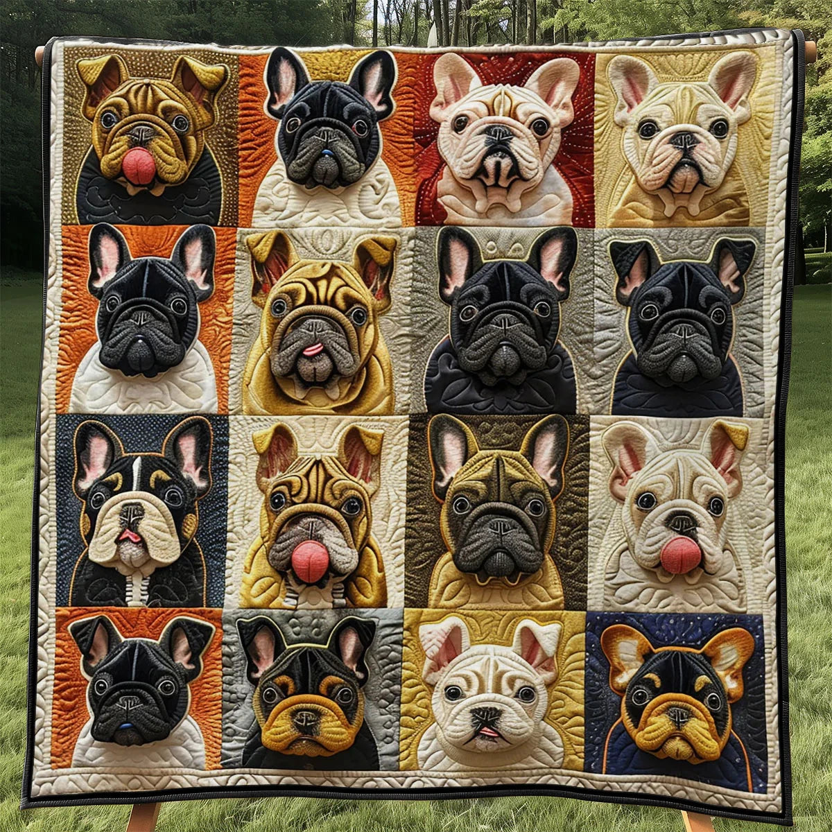 French Bulldog Quilt Blanket