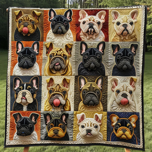 French Bulldog Quilt Blanket