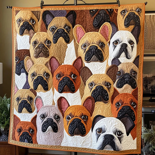 French Faces Quilt Blanket