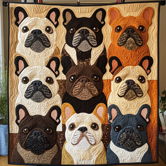 French Fellas Quilt Blanket