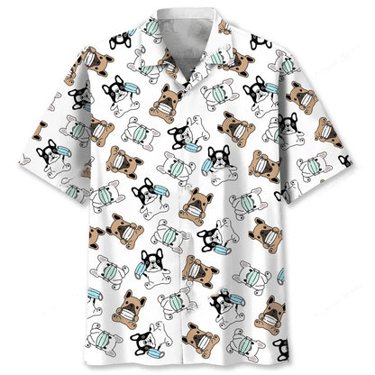 French Bulldog Funny Hawaiian Shirt