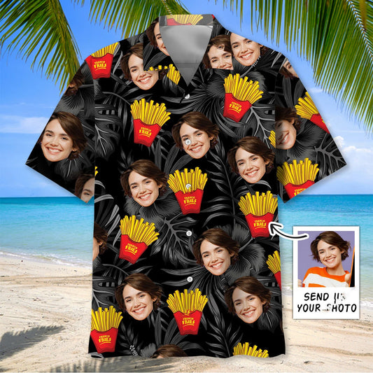 French Fries and Wife Custom Face Hawaiian Shirt - M - hawaiian shirt